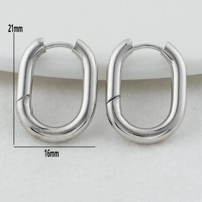 4PCS 16MM 18MM 20MM 14K Gold Color Brass Oval Earrings Hoops High Quality Jewelry Making Supplies Diy Findings Accessories