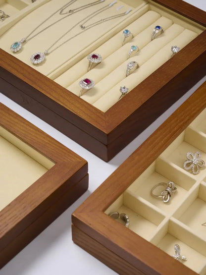 Oirlv wooden jewelry storage box Jewelry Storage Box Jewelry Necklace Pendant Ring Storage Display Box