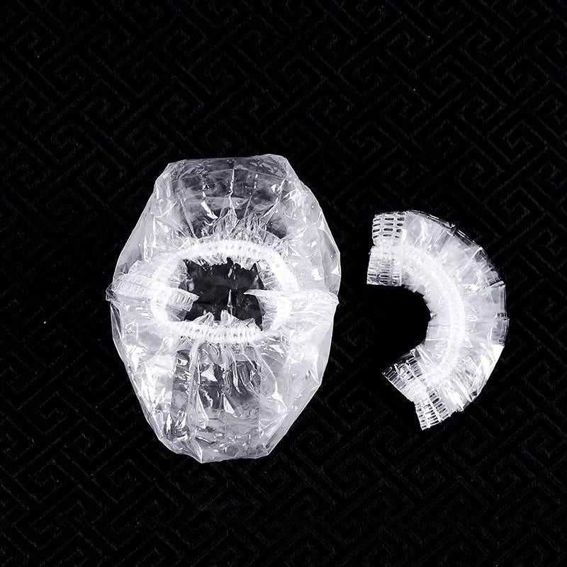 100Pcs Disposable Hair Dye Earmuff Waterproof Ear Cover Baking Oil Wash Shower Bathing Barber Hairdressing Cleaning Accessories