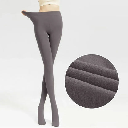 Women's Thermal Winter Tights Fleece Lined Sheer Velvet Pantyhose Thick Warm Leggings with Plush Inner Layer