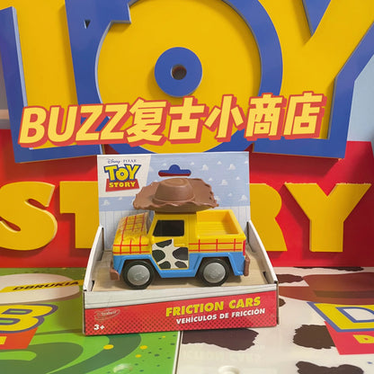 13cm Disney Pixar Toy Story Inertial Woody Buzz Pull Back Car Simulation Doll Children's Interest Training Development Toys