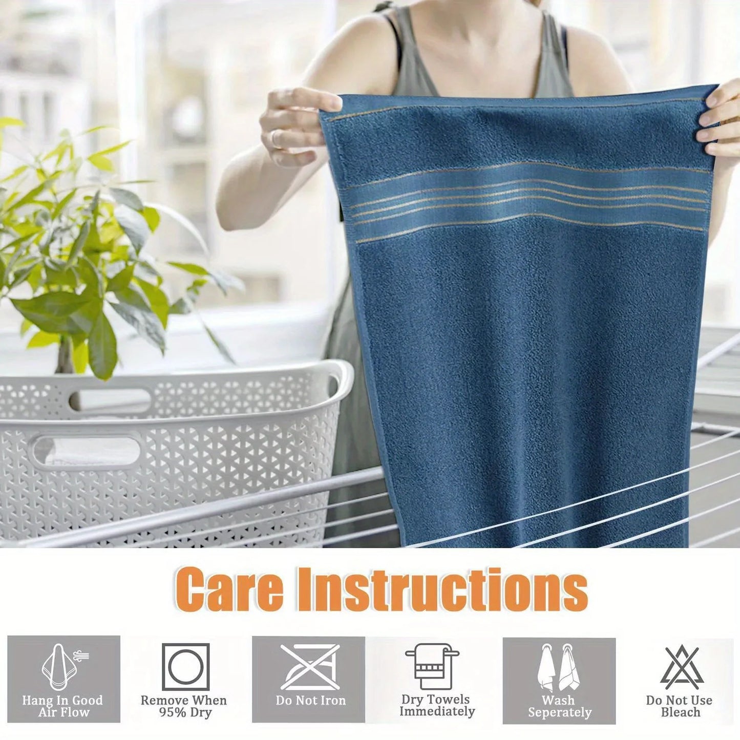 100% Pure Cotton Bath Towel, Soft and Absorbent Multi-Purpose High-Quality Quick-Dry Bathroom Towel