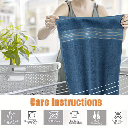 100% Pure Cotton Bath Towel, Soft and Absorbent Multi-Purpose High-Quality Quick-Dry Bathroom Towel