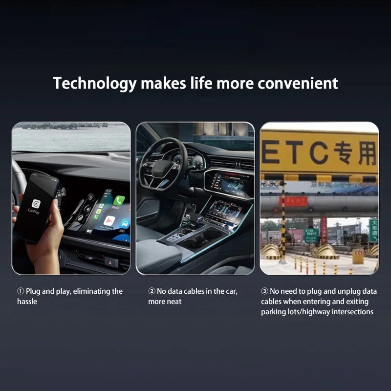 2 in 1 Wireless Android Auto Adapter Wireless CarPlay Dongle Car Intelligent Systems AI Smart Box For Car Wired CarPlay