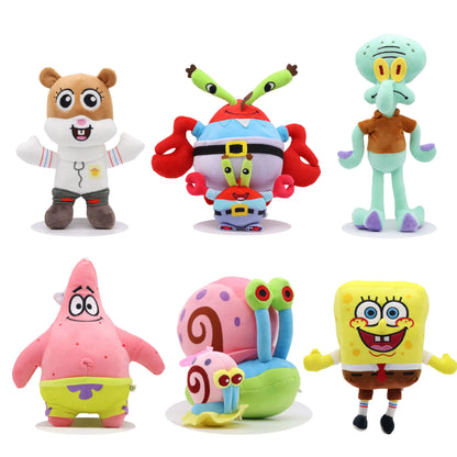 Kawaii Spongebob Squarepants Patrick Star Squidward Eugene H. Krabs Gary Kawaii Stuffed Plush Toys Birthday Gift For Kid