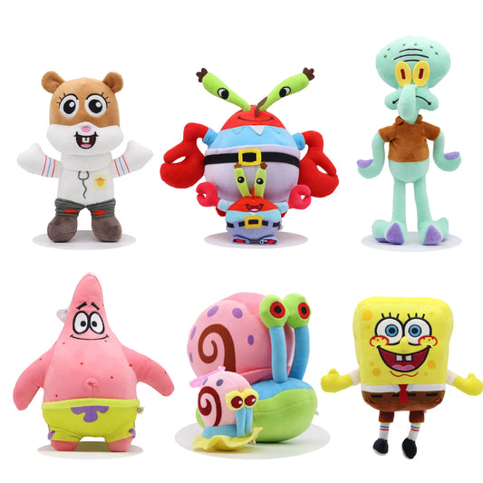 Kawaii Spongebob Squarepants Patrick Star Squidward Eugene H. Krabs Gary Kawaii Stuffed Plush Toys Birthday Gift For Kid