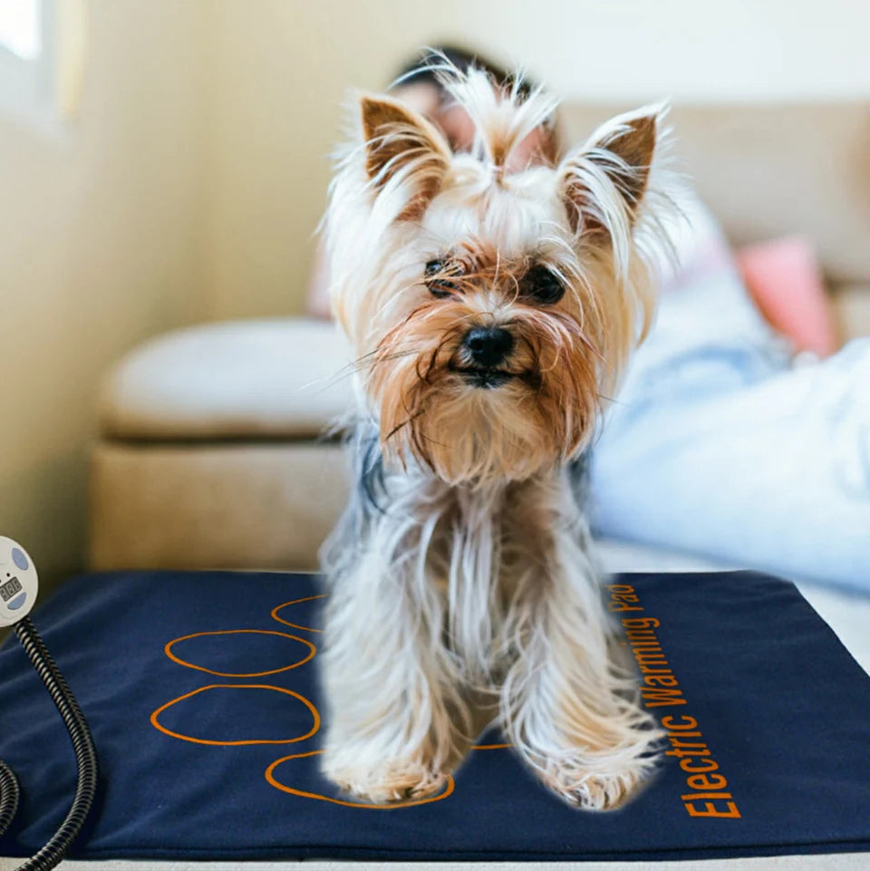 45×60cm Pet Electric Heating Pad Blanket Dog Cat Winter Warmer Pad Waterproof Adjustable Temperature Dog Mats US/UK/EU Plug