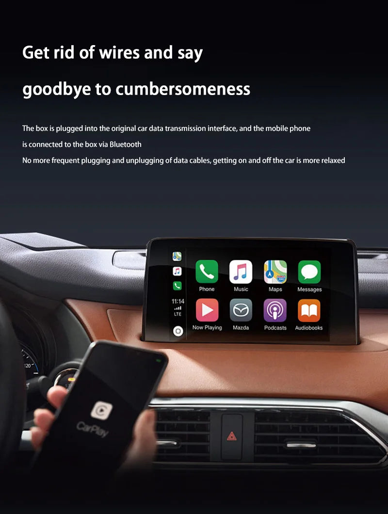 2 in 1 Wireless Android Auto Adapter Wireless CarPlay Dongle Car Intelligent Systems AI Smart Box For Car Wired CarPlay