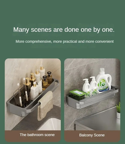 Drain Rack Kitchen Sink Organizer Self-draining Shelf Sponge Holder Dishcloth Faucet Storage Soap Drainer Kitchen Accessories