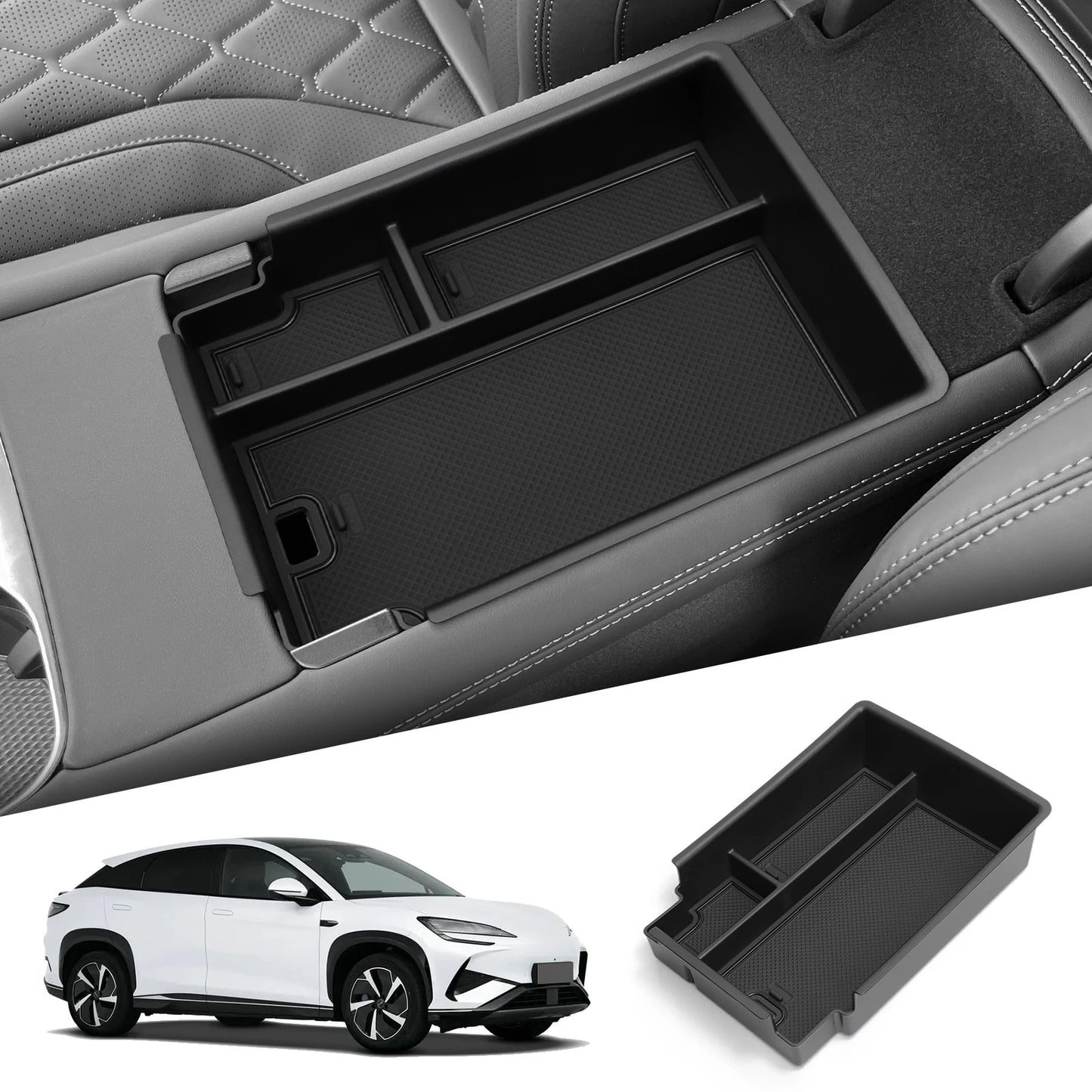 for BYD Sealion 07 (not for 4WD) 2024-2025 Storage Box Car Tray Cup Box Anti-slip Pad Organizers Interior Accessories Tidying