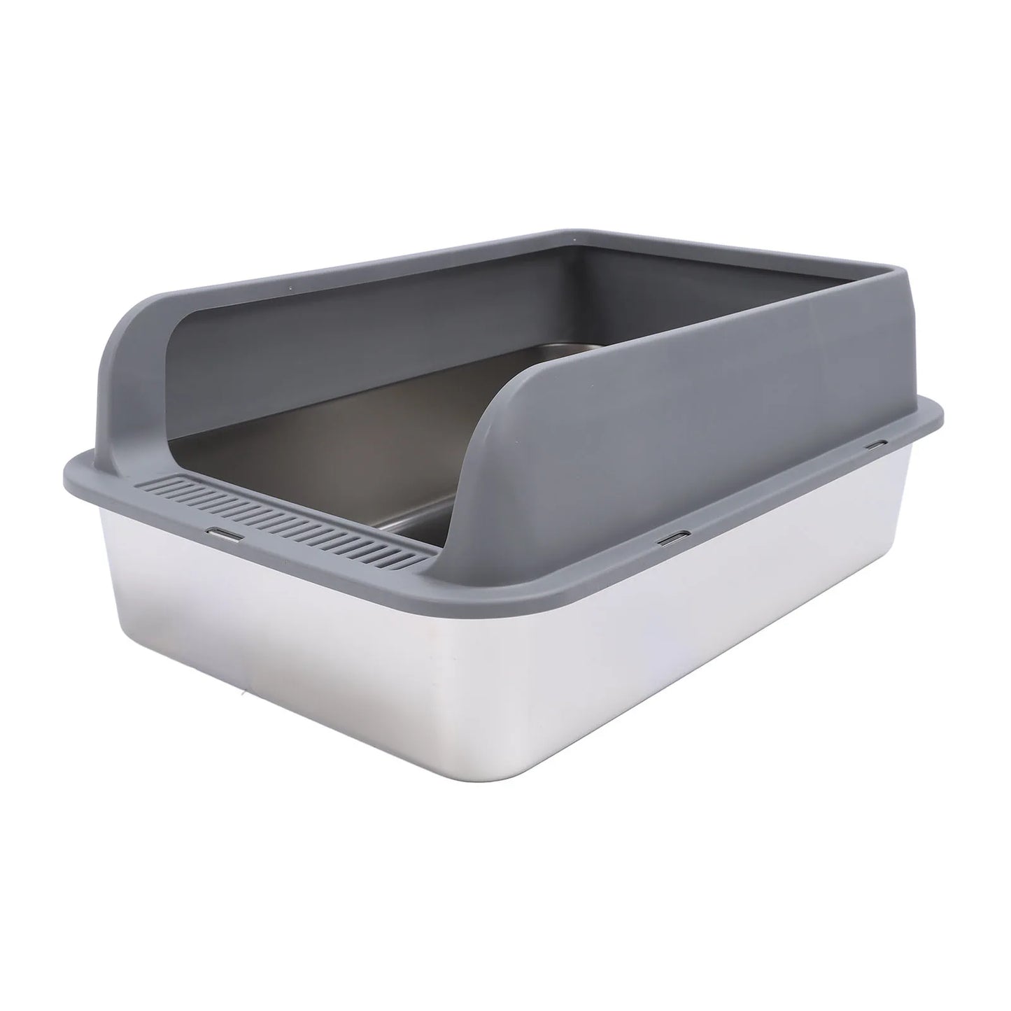 Stainless Steel Litter Box Stainless Steel Cat Litter Box Odorless Spacious Easy To Clean High Strength with Lid for Large Cats