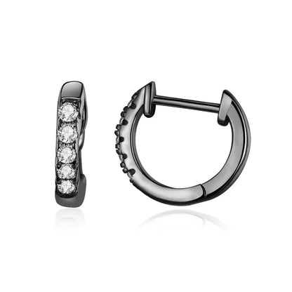 BAMOER 925 Sterling Silver Cubic Zirconia Ear Cuffs 18K Gold Plated Cartilage Hoop Huggie Earrings for Women Stackable Jewelry