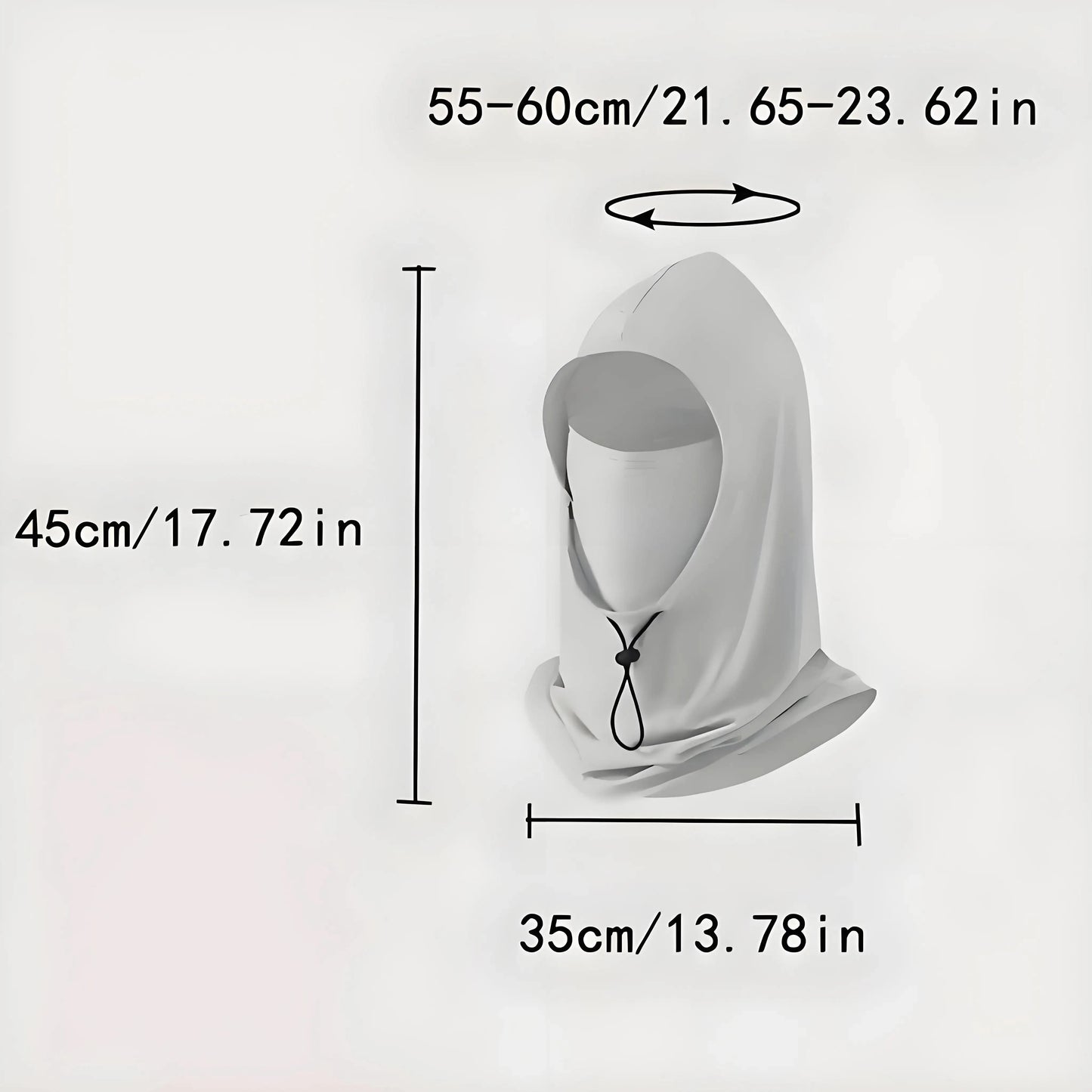 Winter Thermal Fleece Balaclava Scarf Outdoor Sports Ski Face Mask Neck Warmer Snood Hood Hat Windproof Cold Warm Riding Cap