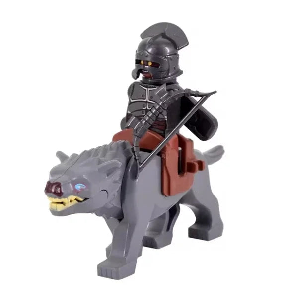 Medieval Knight Figure Building Blocks Roman Rohan Temple Soldier Infantry Commander Mount War Horse Wolf Orc Boy Toy Gift S009