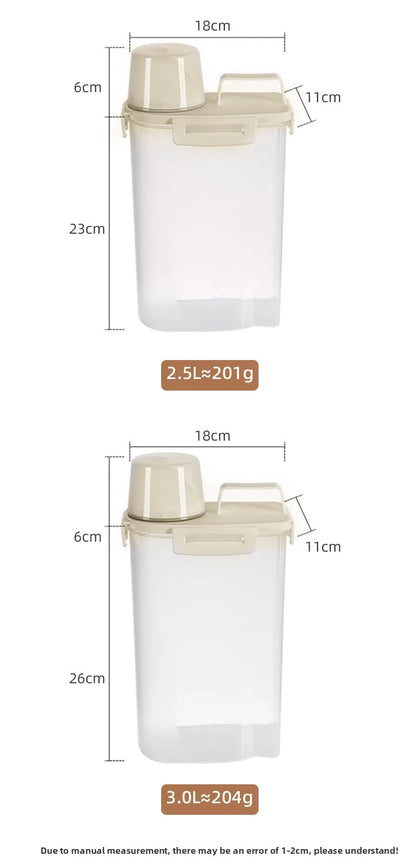 1.75/ 2.5/3L Food Grade Grain and Miscellaneous Grain Storage Box, Rice Bucket Storage Tank, Sealing Tank, Kitchen Utensil New