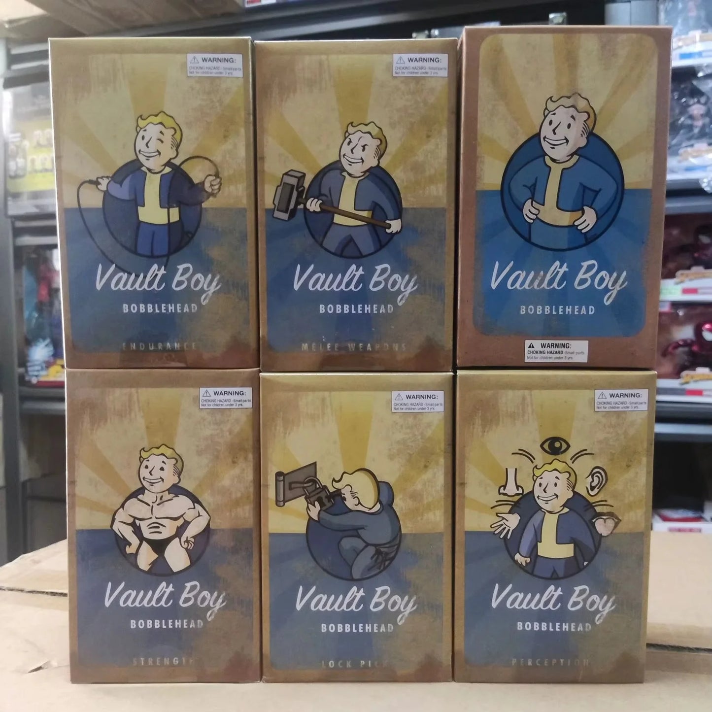 Bobblehead Cute Vault Boy Full Set Figure Toys Anime Action Figure Statue Collection Model Doll Room Ornament Toys Kids Gift