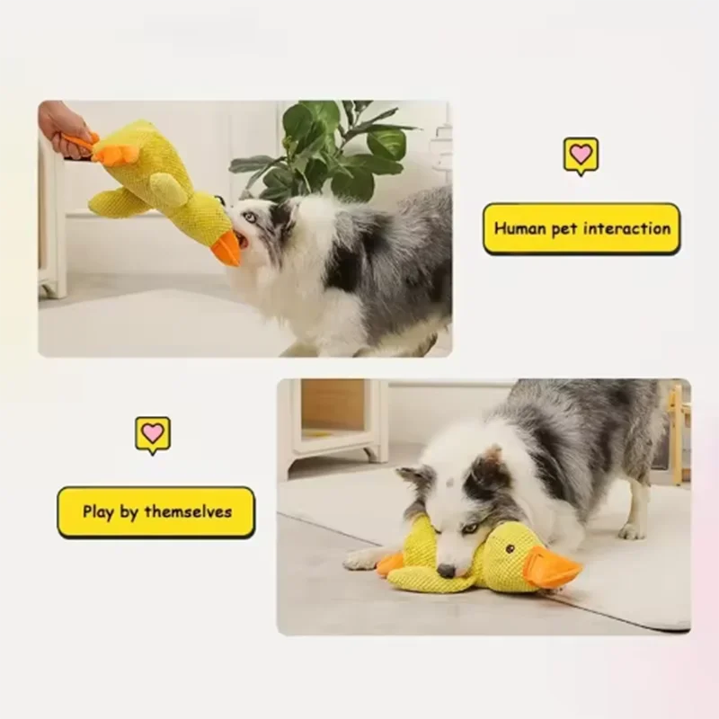 Dog Toy Plush,Sleeping Duck With Sound Pet Interactive Plush Bite Resistant Teeth Grinding Puppy Cat Relieve Boredom Pet Product