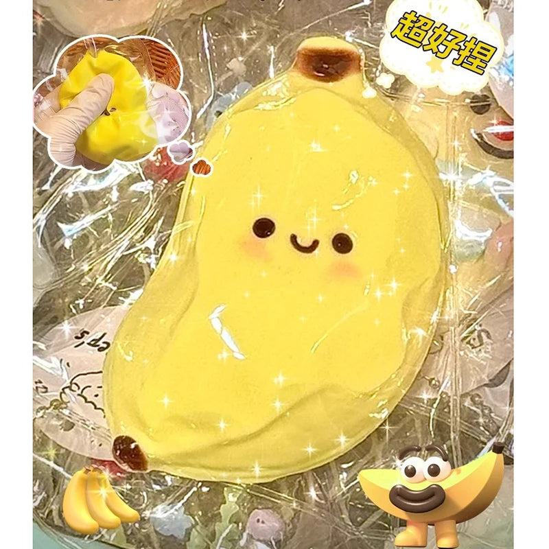 Funny Simulation Food Fidgets Toys Sushi Fruit Mochi Squishy Sensory Toy for Kids Adults TPR Squeeze Stress Relief Abreact Toy