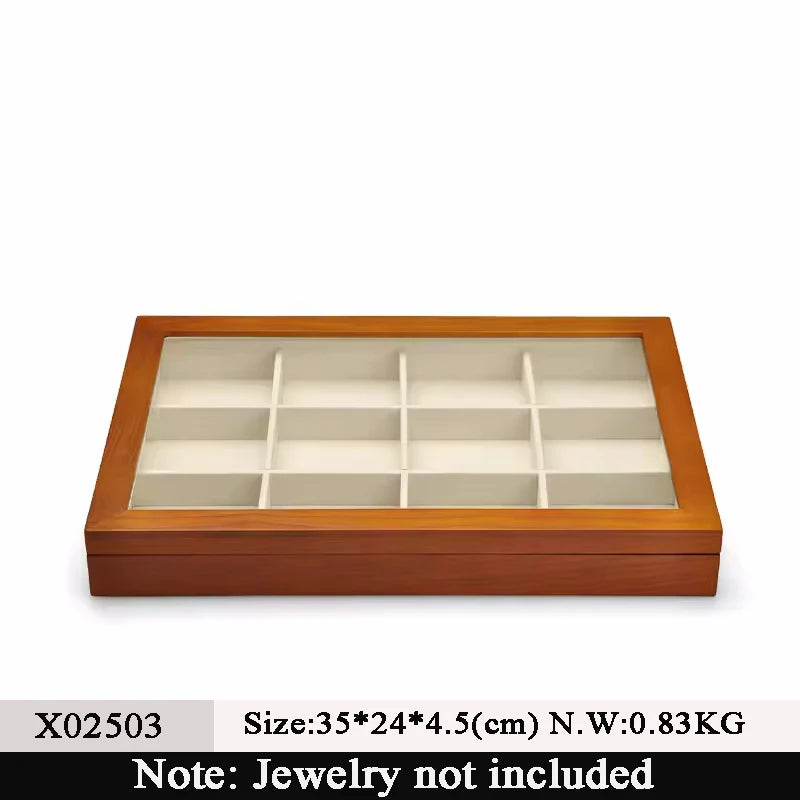 Oirlv wooden jewelry storage box Jewelry Storage Box Jewelry Necklace Pendant Ring Storage Display Box