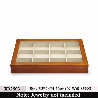Oirlv wooden jewelry storage box Jewelry Storage Box Jewelry Necklace Pendant Ring Storage Display Box