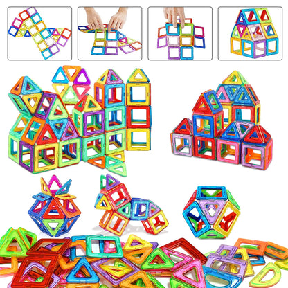 Medium Size Magnetic Block Building Toy Set，Creative Construction STEM Toy,Back-to-School Season, Birthday Gift