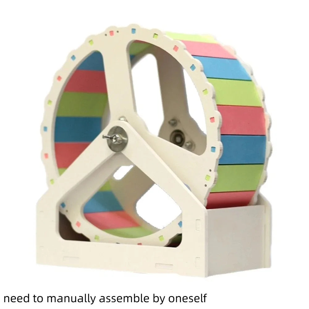 Durable Plastic Hamster Running Wheel Silent Stable Base Rodent Running Wheel 21cm Colorful Exercise Wheel Pet Exercise