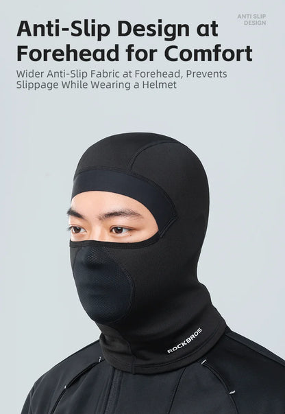 ROCKBROS Keep Warm Bicycle Full Face Mask Winter Windproof Fleece Cycling Head Caps Mask Balaclava Ski Motorcycle Bike Headgear