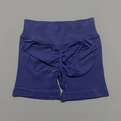 HISTELLO Impact Shorts 4.5" Women Fitness Sports Biker Shorts Low Waist Gym Short Workout Scrunch Butt Yoga Seamless Leggings