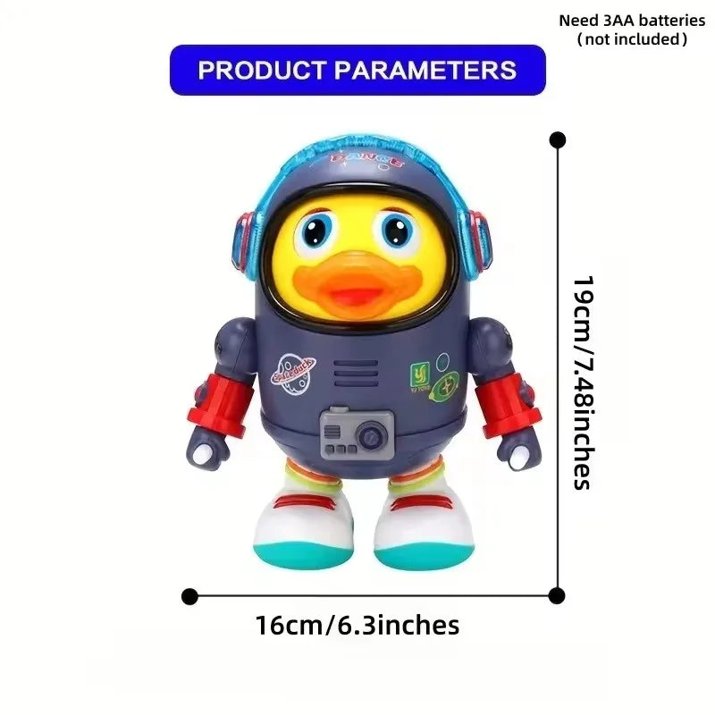 Baby Duck Toy Musical Interactive Toy Electric with Lights and Sounds Dancing Robot Space Elements for Infants Babies Kids Gifts