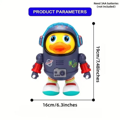 Baby Duck Toy Musical Interactive Toy Electric with Lights and Sounds Dancing Robot Space Elements for Infants Babies Kids Gifts
