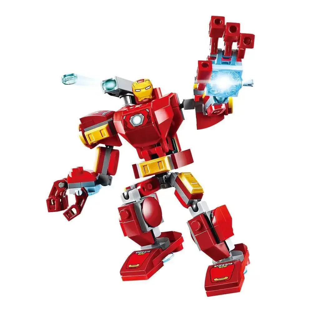 76302 76307 Superhero Bricks Avengers Thor Iron Man Thanos Assemble Compatible Action Figure Toy Building Blocks Model Ornament