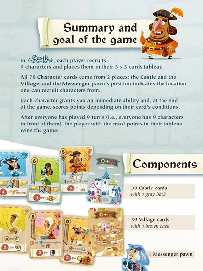 Castle Combo Board Game 2-5 Players English Version Strategy Game For Party/Family Table Game Card Games
