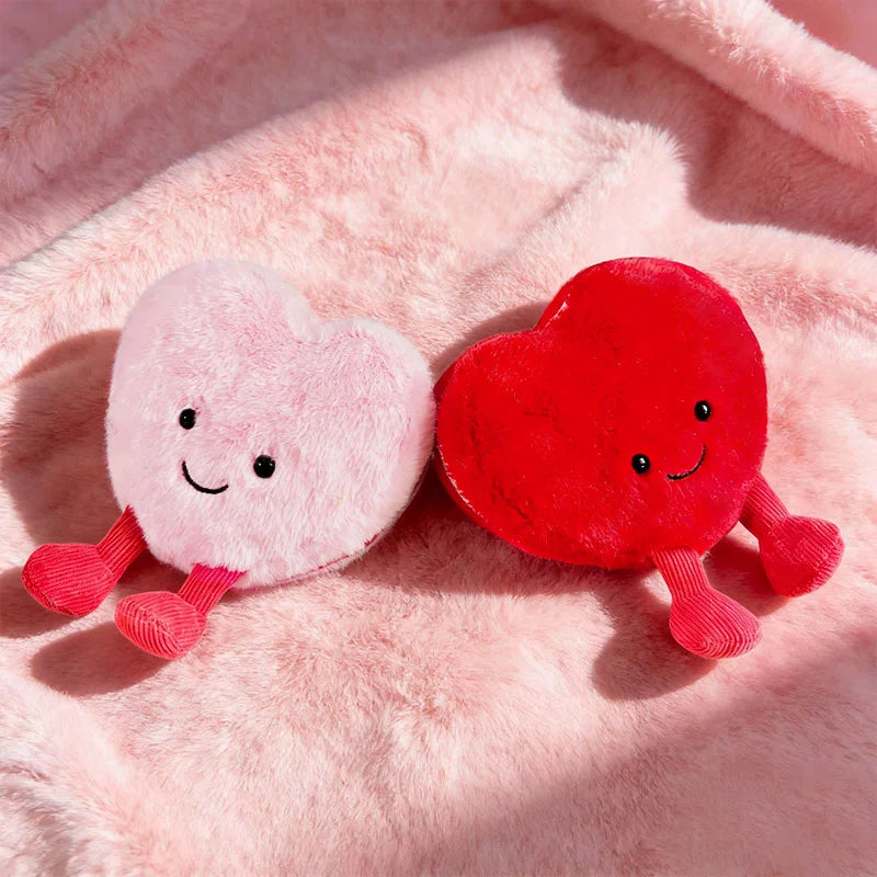 Cute Heart Shape Plush Toy Soft Heart Stuffed Doll Adorable Valentine's Day Romantic Gifts  Plushies for Lovers