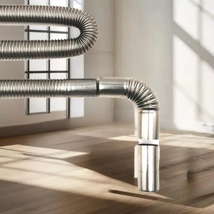 Vent Hose 60-300cm Stainless Steel Tube For Car Air Heater With Hose Clamp