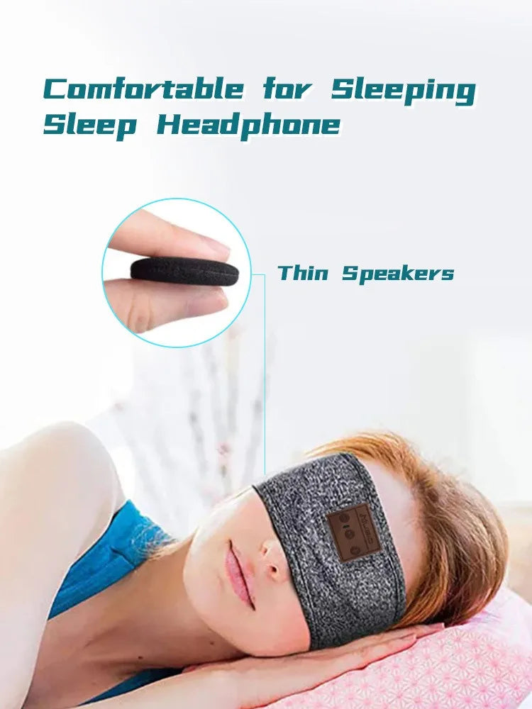 HYE Bluetooth Earphones Sports Sleeping Headband Elastic Wireless Headphones Music Eye Mask Wireless Bluetooth Headset Headband