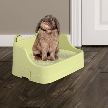 Large Capacity Rabbits Litter Box Rectangular Bunny Potty Corner for Guinea Pigs Chinchillas Small Pet Cleanging Tools