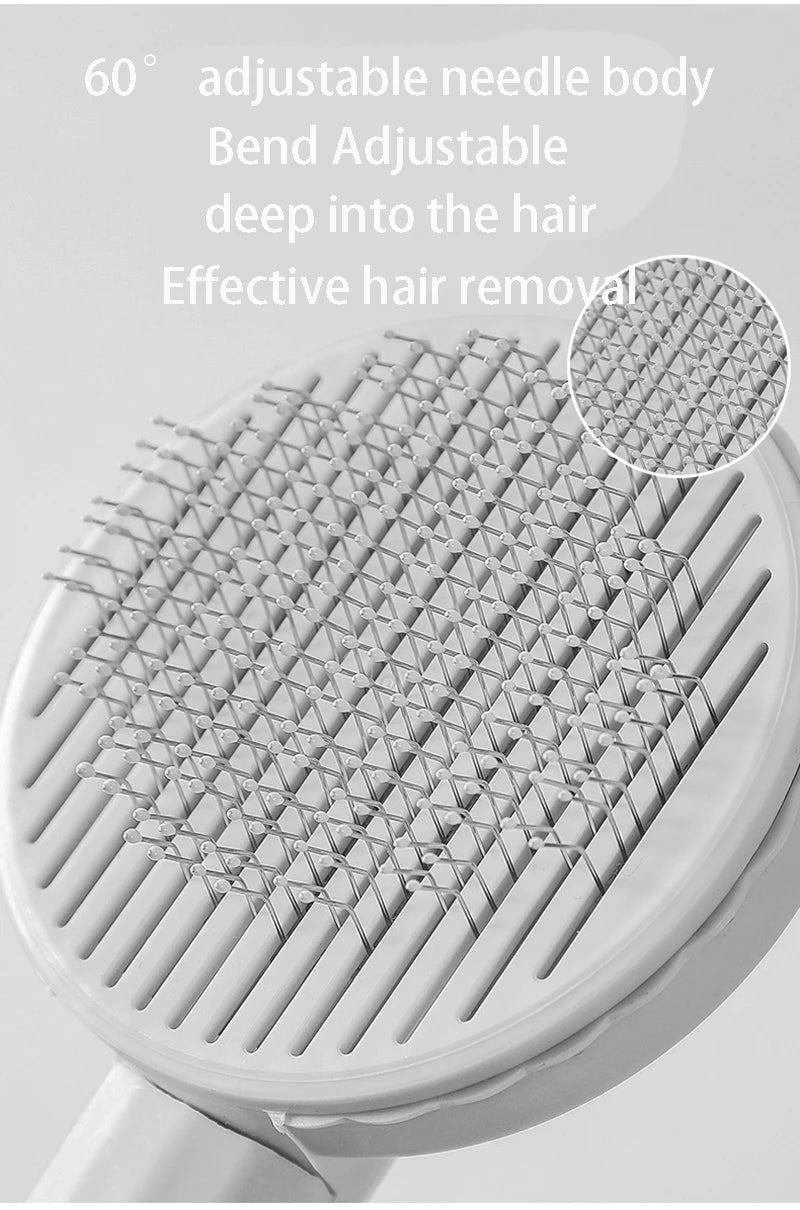 Pet Hair Removal Comb Cat Brush Self Cleaning Slicker Brush for Cats Dogs Hair Remover Scraper Pet Grooming Tool Cat Accessories