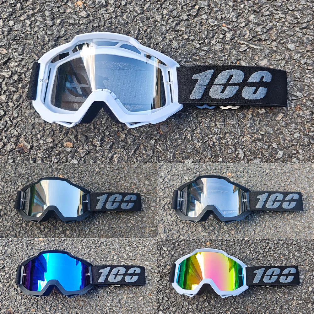 100 Motorcycle Goggles Motocross Glasses Off-road Helmet MX Moto Dirt Bike ATV Ski Outdoor  Glass Scooter Googles  Sports