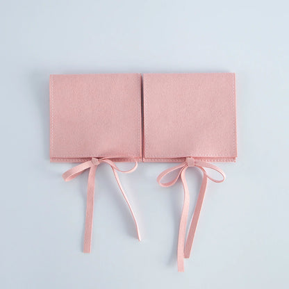 10pcs Velvet Jewelry Packaging Pouches Chic Wedding Favor Bags Cream microfiber Cosmetic Bags Product Package Wedding Gift Bag