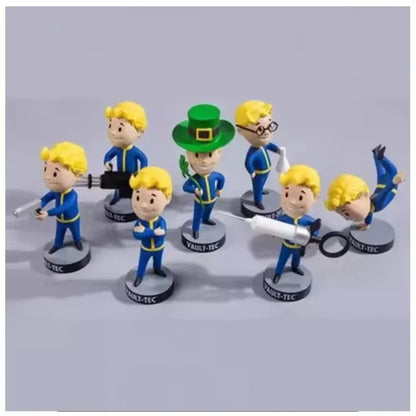 Bobblehead Cute Vault Boy Full Set Figure Toys Anime Action Figure Statue Collection Model Doll Room Ornament Toys Kids Gift
