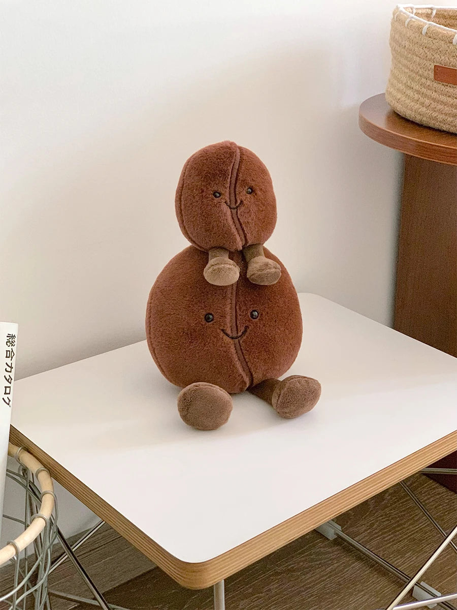 Jellycat Simulated Coffee Bean Plushies Soft Doll Brown Coffee Food With Foot Adorably Plush Toy Home Decor Xmas Gifts Girl