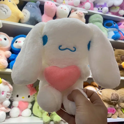 22cm Sanrio Hello Kitty Kuromi Pillow KT Plush Toy Girls Soft Stuffed Animal Toys Heart My Melody Cinnamoroll Stuff Doll Gifts