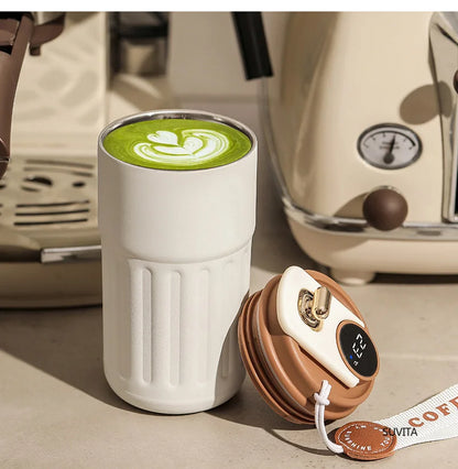450ML Thermos Water Bottle Smart Display Temperature Stainless Steel Vacuum Coffee Cup Keep Cold and Heat Travel Thermal Mug