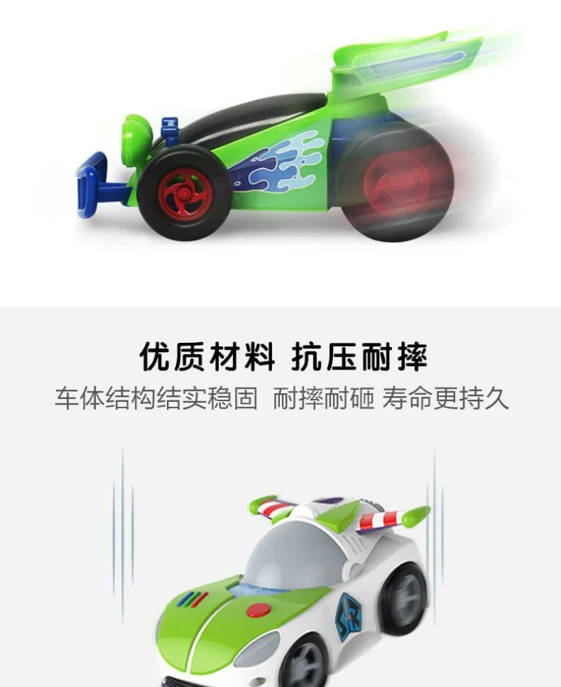 13cm Disney Pixar Toy Story Inertial Woody Buzz Pull Back Car Simulation Doll Children's Interest Training Development Toys