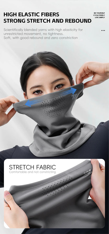 WEST BIKING Thermal Cycling Mask Winter Windproof Breathable Ear-hanging Mask Skiing Climbing Scarf Warm Balaclava Sports Gear