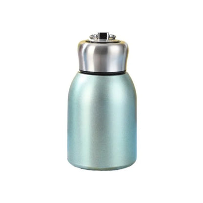 Mini Chubby Big Belly Cup Stainless Steel Thermos Cup Portable Carrying Ring 300ml Vacuum Flask Insulated Hot Water Bottle