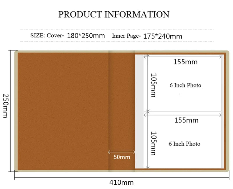 Photo Albums For 6 Inches Holder Album 200 Pockets Photo Album Book Wedding Scarpbook Cardboard Albums Photo Baby Album