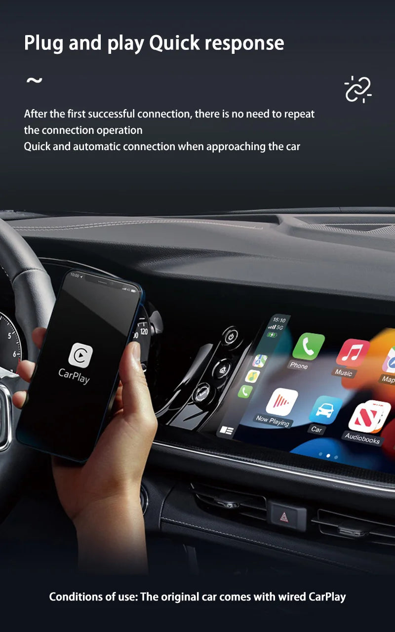 2 in 1 Wireless Android Auto Adapter Wireless CarPlay Dongle Car Intelligent Systems AI Smart Box For Car Wired CarPlay