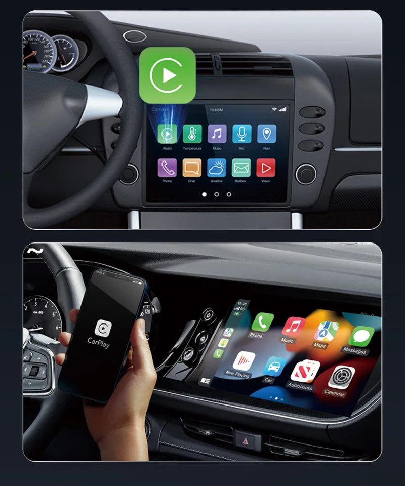 2 in 1 Wireless Android Auto Adapter Wireless CarPlay Dongle Car Intelligent Systems AI Smart Box For Car Wired CarPlay