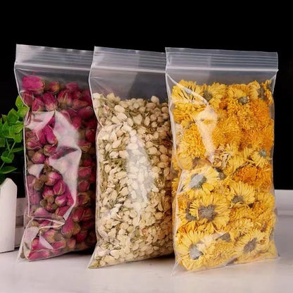 100Pcs/lot Small Zip Lock Plastic Bags Transparent Bag Reclosable Vacuum Storage Bag Clear Bags Ziplock Food Storage zip Bags